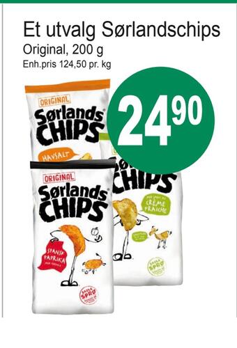 Joker Et utvalg sørlandschips tilbud