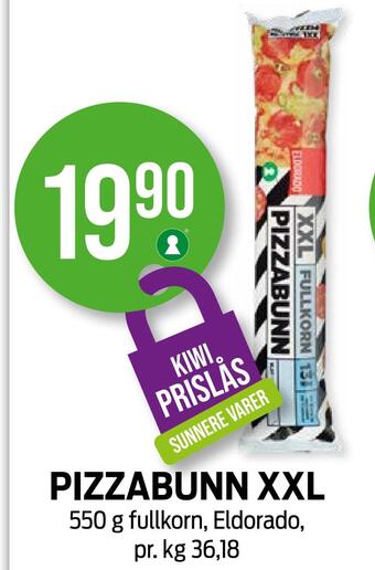 Kiwi Pizzabunn xxl tilbud
