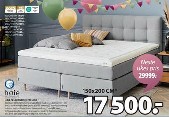 JYSK Høie c250 kontinentalseng tilbud
