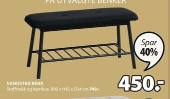 JYSK Vandsted benk tilbud