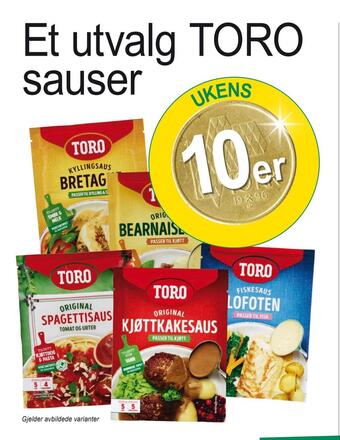 Joker Et utvalg toro sauser tilbud