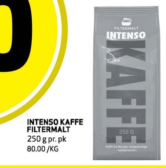 Bunnpris Intenso kaffe filtermalt tilbud