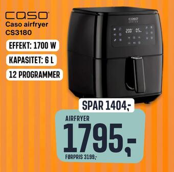 Skousen Caso airfryer cs3180 tilbud