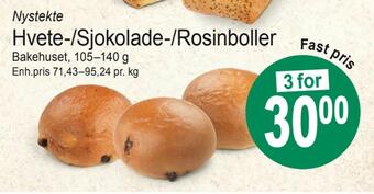 Joker Hvete-/sjokolade-/rosinboller tilbud