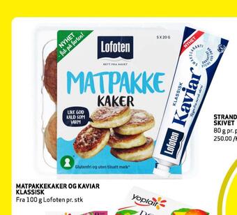 Bunnpris Matpakkekaker og kaviar klassisk tilbud