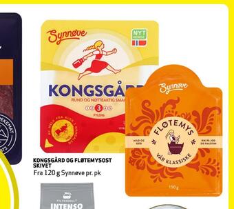 Bunnpris Kongsgård og fløtemysost skivet tilbud