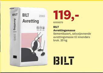 Bygger'n Bilt avrettingsmasse tilbud