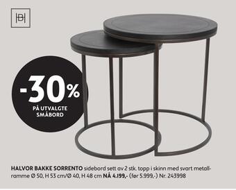 Bohus Halvor bakke sorrento sidebord sett av topp tilbud