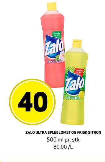 Bunnpris Zalo ultra epleblomst og frisk sitron tilbud