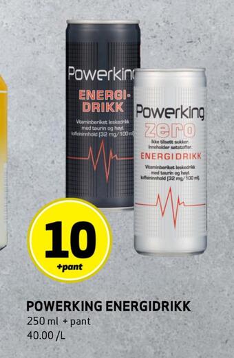 Bunnpris Powerking energidrikk tilbud