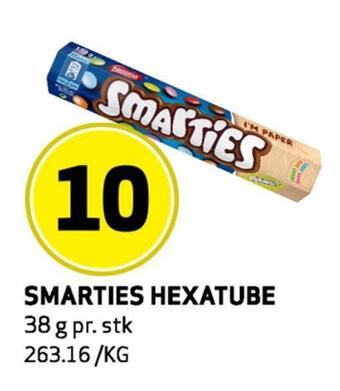 Bunnpris Smarties hexatube tilbud