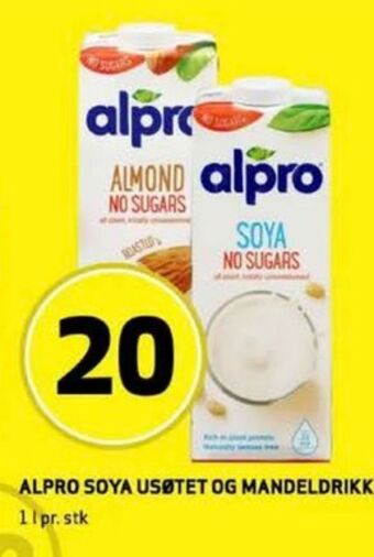 Bunnpris Alpro soyadrikk tilbud