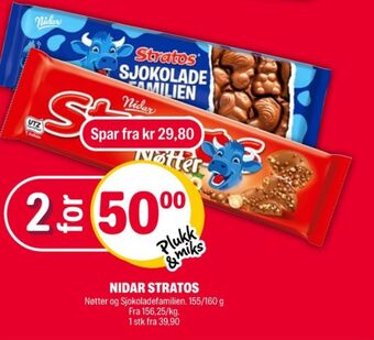 Coop Extra Stratos sjokoladeplate tilbud