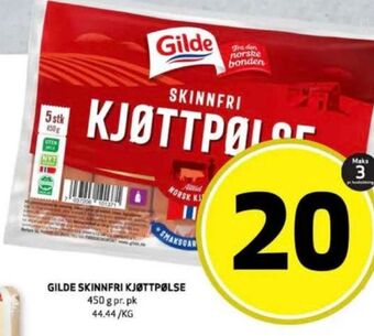 Bunnpris Gilde kjøttpølser tilbud