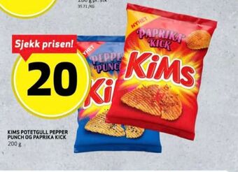 Bunnpris Kims chips tilbud