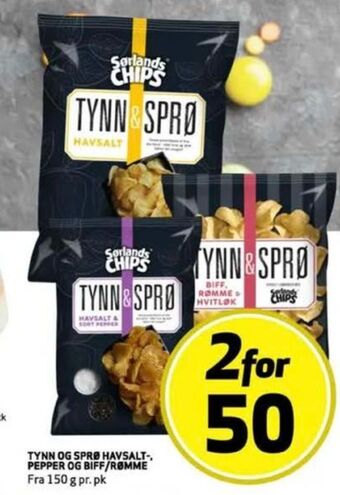 Bunnpris Tynn & sprø chips tilbud