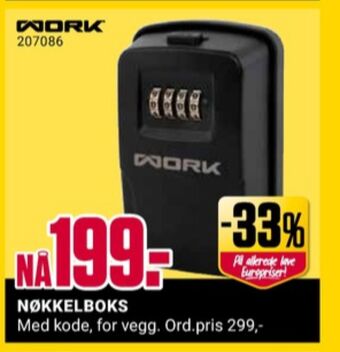 Europris Work nøkkelboks tilbud