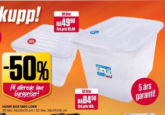 Europris Home oppbevaringsboks tilbud