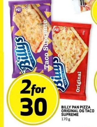 Bunnpris Billys pizza tilbud