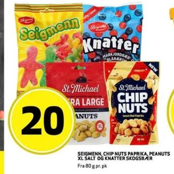 Bunnpris Seigmenn godterier tilbud