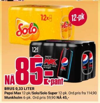 Europris Pepsi max brus tilbud