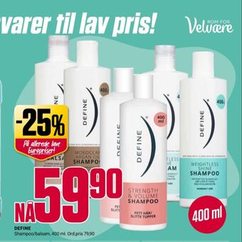 Europris Define balsam tilbud