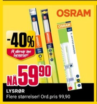 Europris Osram lysarmatur tilbud