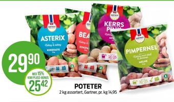 Kiwi Gartner poteter tilbud