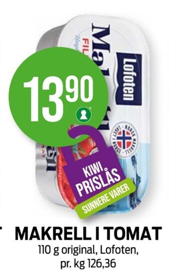 Kiwi Lofoten makrell tilbud