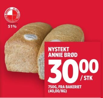 Meny Ukjent butiksbagt brød tilbud