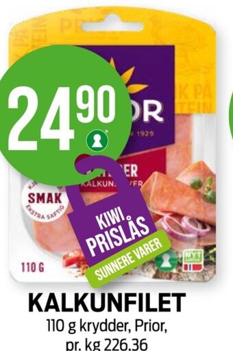 Kiwi Prior kalkunskiver krydder tilbud