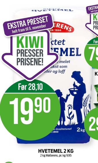 Kiwi Møllerens hvetemel siktet tilbud