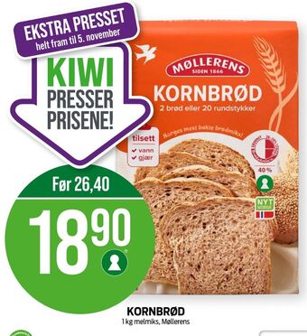 Kiwi Møllerens kornbrød tilbud