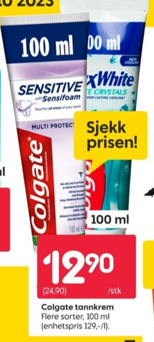Rusta Colgate tannkrem tilbud