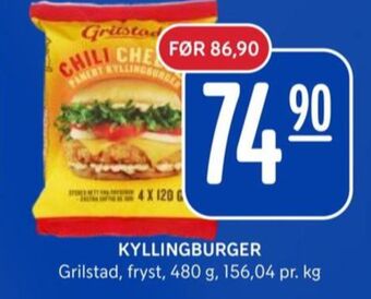 Rema 1000 Grilstad kyllingburger tilbud