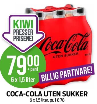 Kiwi Coca-cola zero brus tilbud