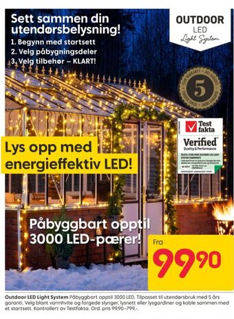 Rusta Outdoor light system lysslynge tilbud