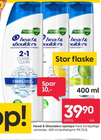 Rusta Head&shoulders shampoo tilbud