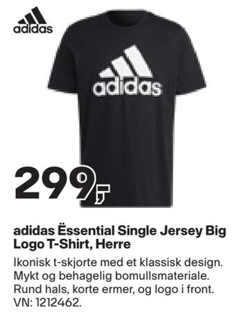 XXL Sport Adidas ëssential single jersey big logo t-shirt, herre tilbud