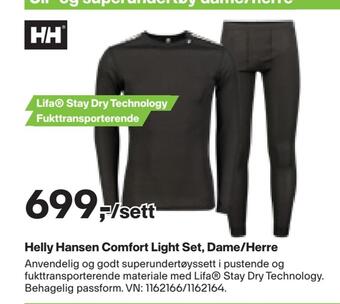 XXL Sport Helly hansen comfort light set, dame/herre tilbud