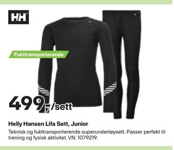 XXL Sport Helly hansen lifa sett, junior tilbud