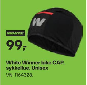 XXL Sport White winner bike cap, sykkellue, unisex tilbud