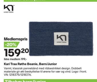 XXL Sport Kari traa røthe beanie, barn/junior tilbud