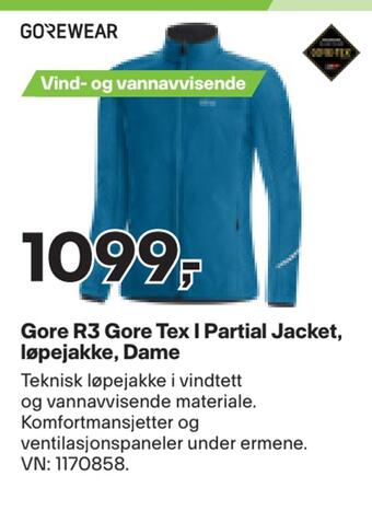 XXL Sport Gore r3 gore tex i partial jacket, løpejakke, dame tilbud
