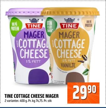 Coop Obs Tine cottage cheese mager tilbud
