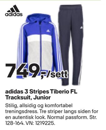 XXL Sport Adidas 3 stripes tiberio fl tracksuit, junior tilbud