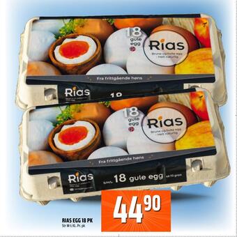Coop Obs Rias egg 18 pk tilbud
