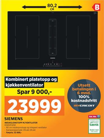 POWER Induksjonstopp m/ventilator tilbud