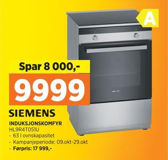 POWER Siemens induksjonskomfyr tilbud