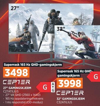 POWER 27 gamingskjerm tilbud